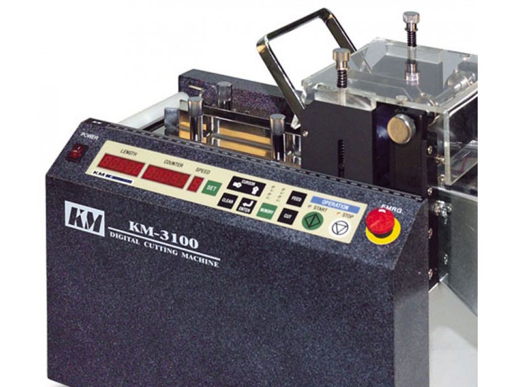 เครื่องตัดท่ออ่อน,ท่อหด,ท่อยาง,แผ่นทองเหลือง,ลวด,หลอดซิลิคอน,ฟิล์ม KM-3100