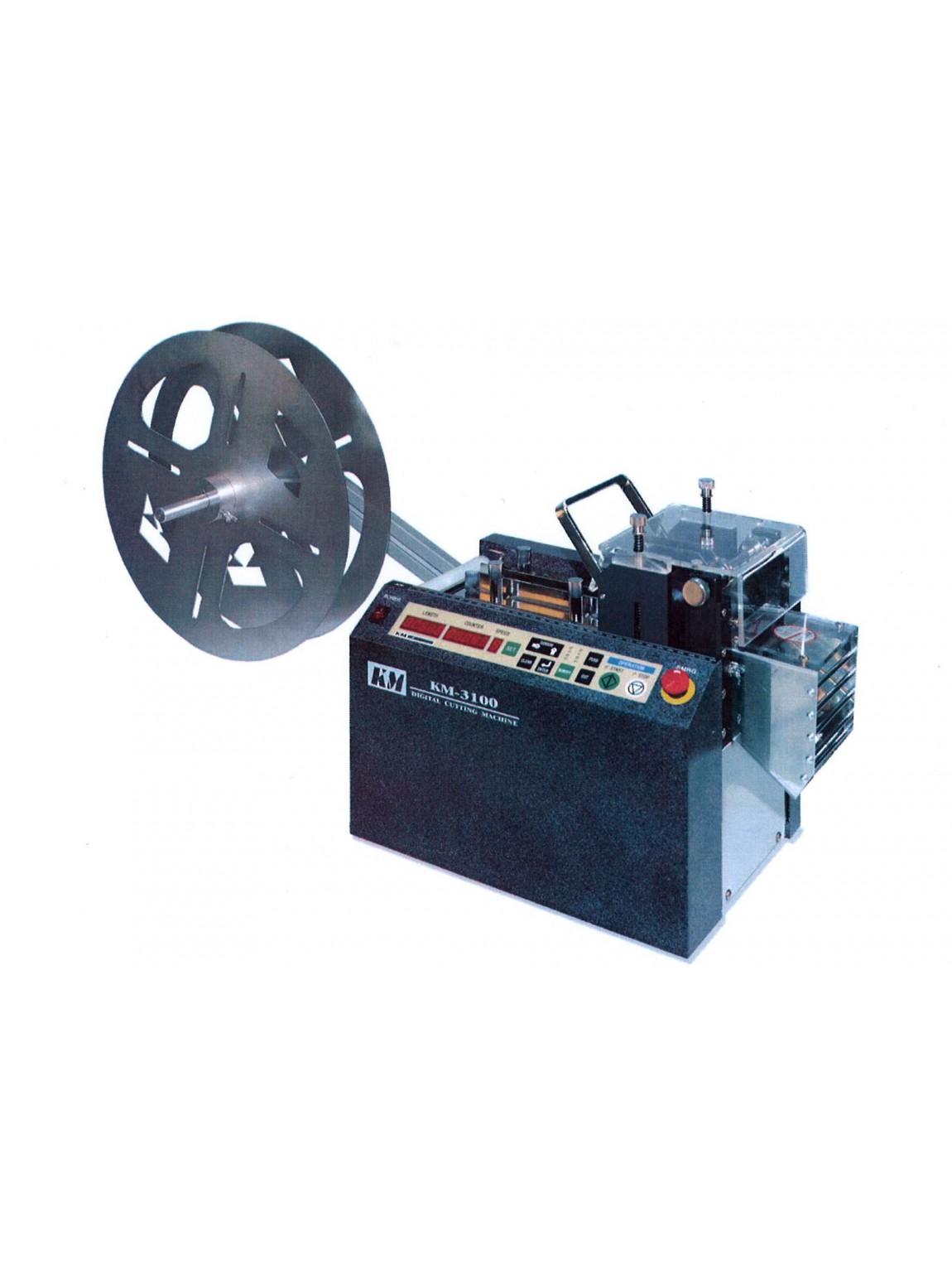 เครื่องตัดท่ออ่อน,ท่อหด,ท่อยาง,แผ่นทองเหลือง,ลวด,หลอดซิลิคอน,ฟิล์ม KM-3100