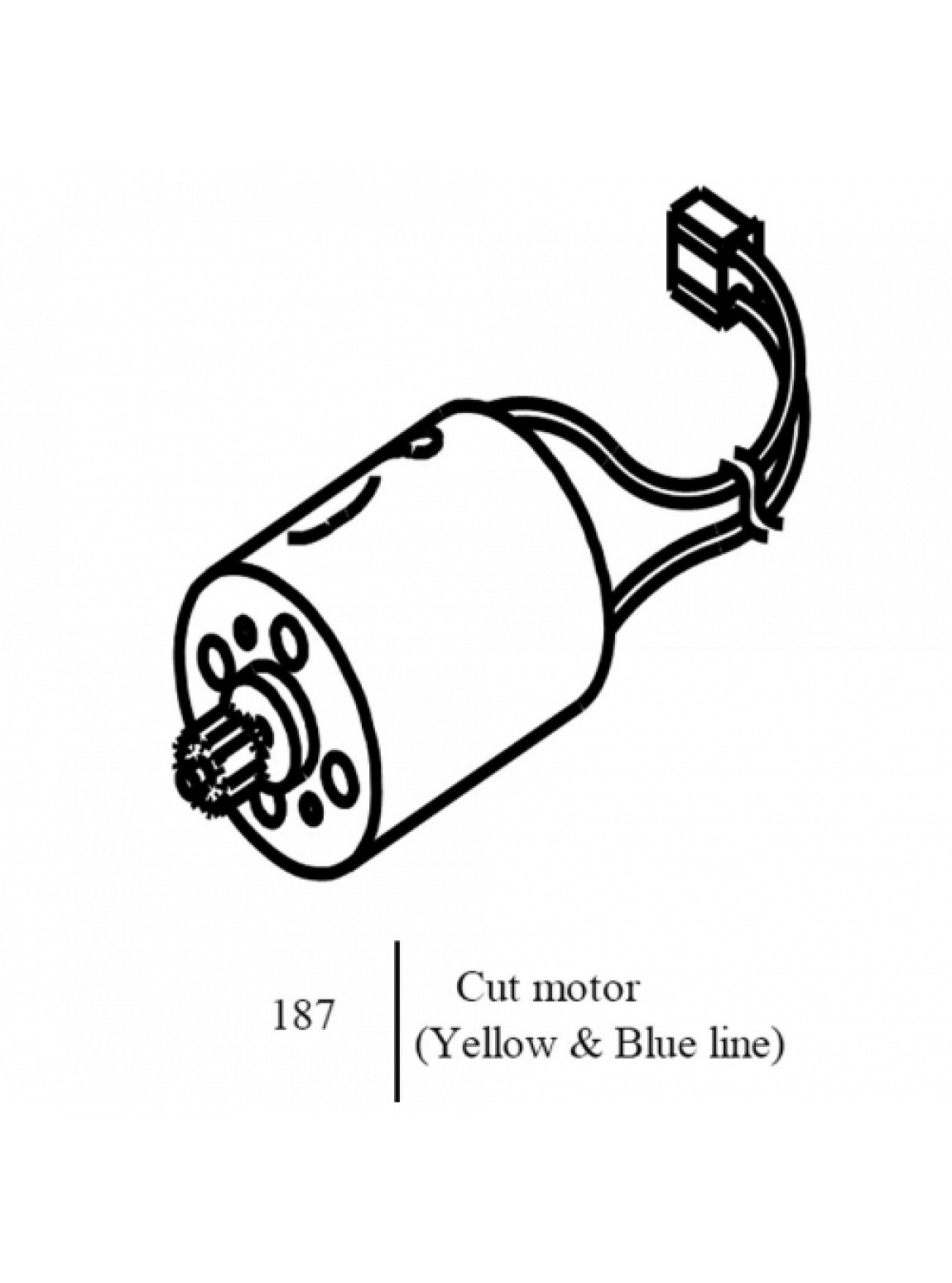 Cut motor Yellow-Blue line 187 Weight 62g M-1000