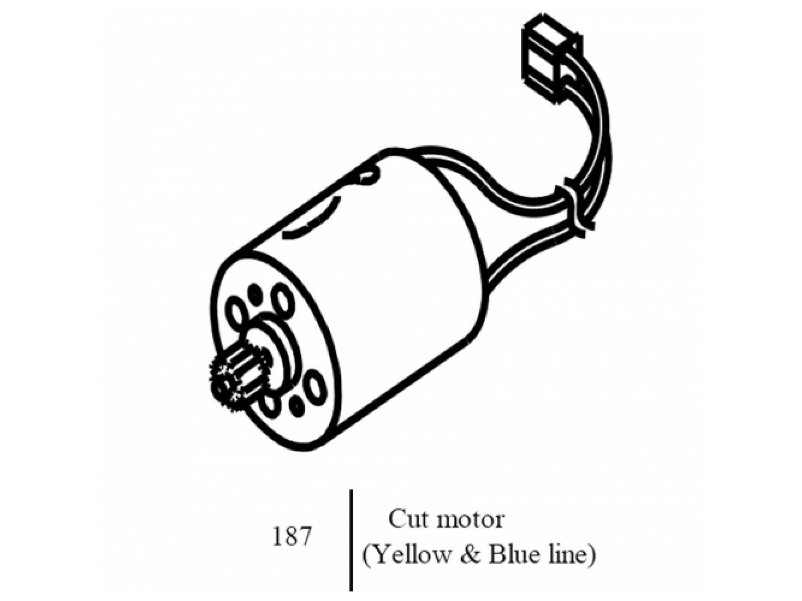 Cut motor Yellow-Blue line 187 Weight 62g M-1000