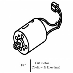Cut motor Yellow-Blue line 187 Weight 62g M-1000