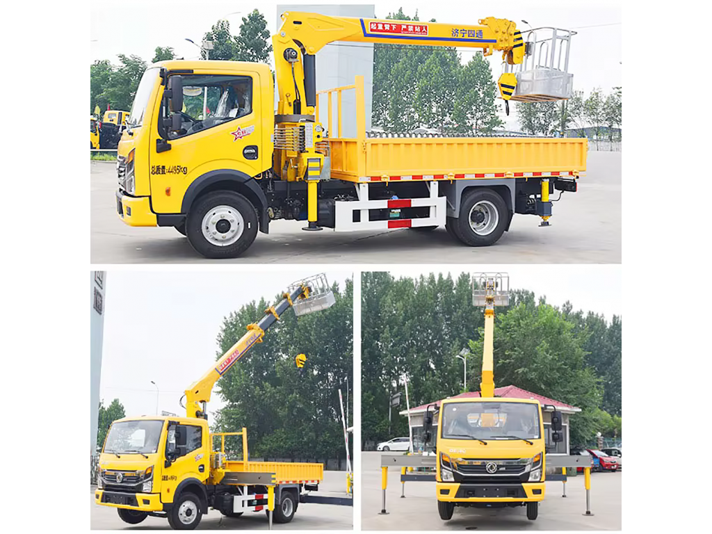 รถบรรทุกติดเครนกระเช้า 3 ตัน 3 ปอก