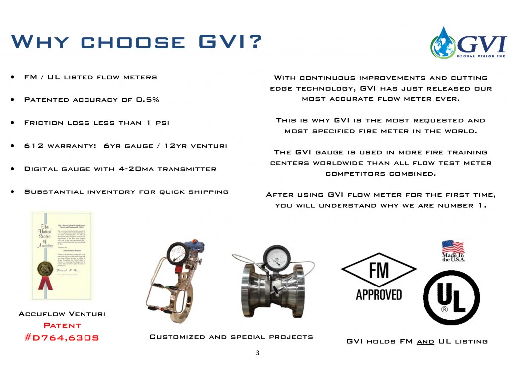 GVI Flow Meter 500gpm เครื่องวัดอัตราการไหลน้ำ 4 นิ้ว