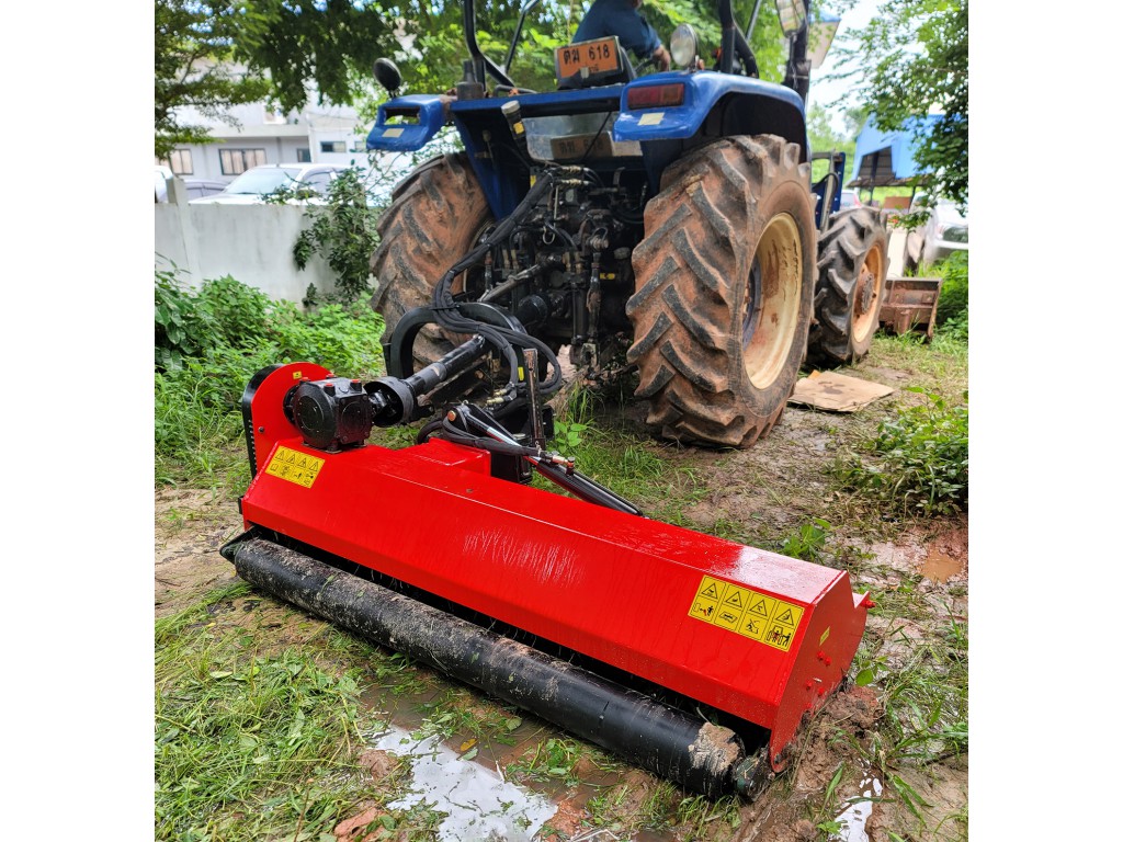 เครื่องตัดหญ้าไหล่ทาง ติดท้ายรถฟาร์มแทรกเตอร์