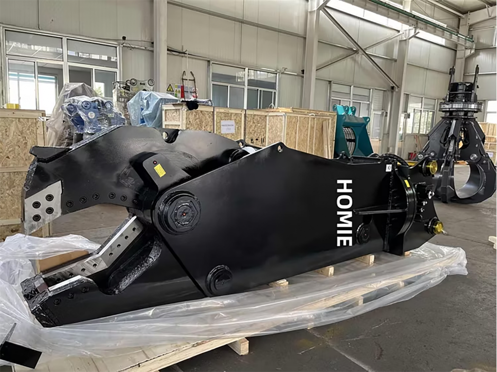 กรรไกรตัดเศษโลหะสำหรับติดรถแบคโฮ