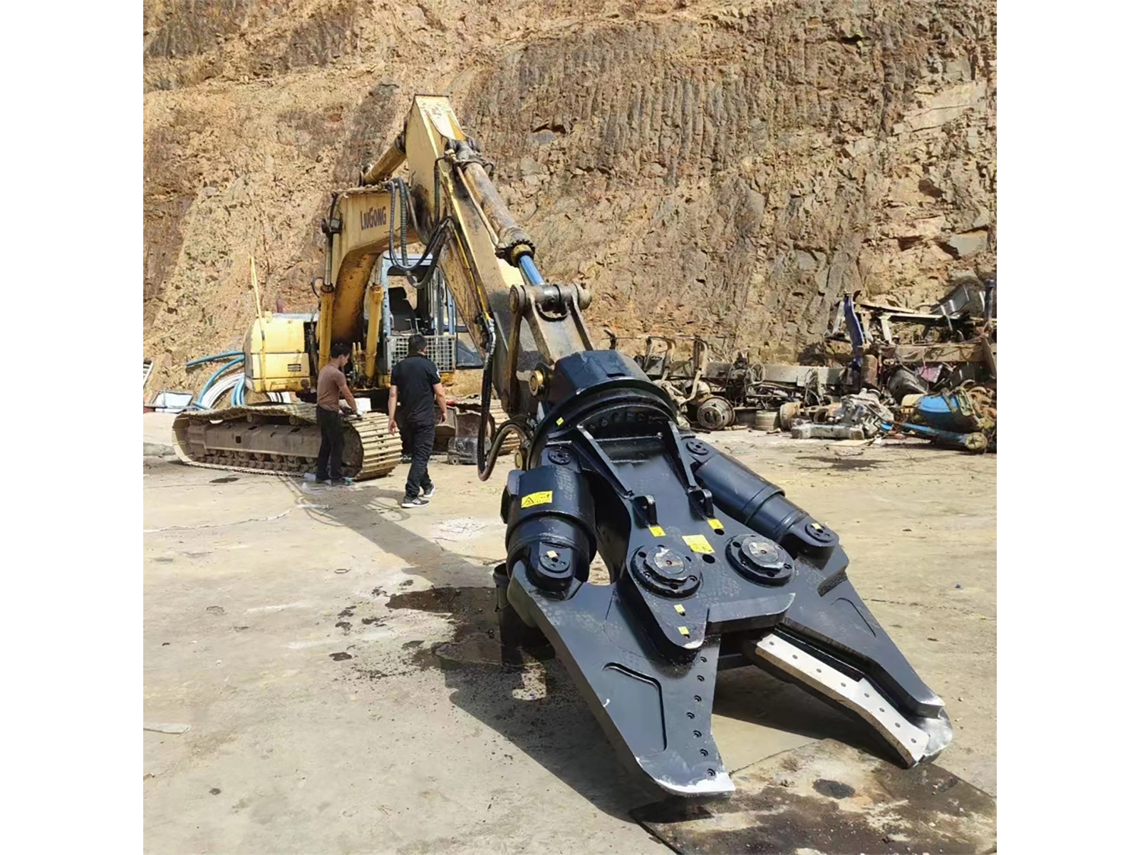 กรรไกรตัดเหล็ก ติดรถขุด ขนาด20ตัน