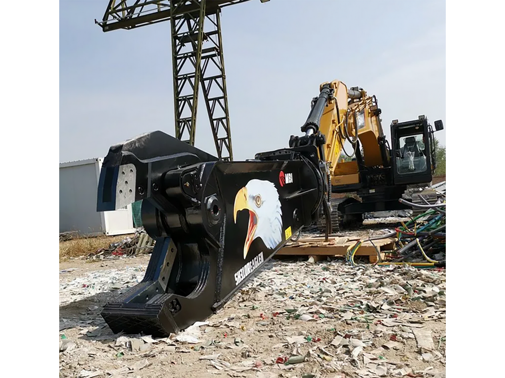 กรรไกรตัดเหล็ก ติดรถขุด ขนาด20ตัน