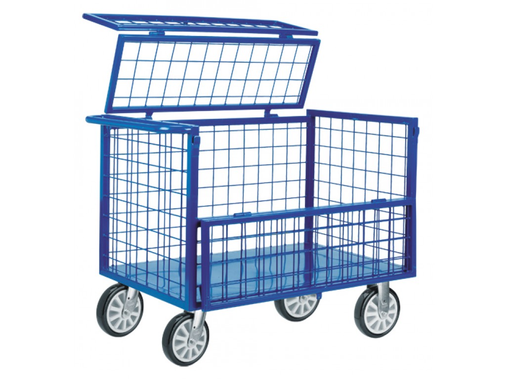 รถเข็นสัมภาระ สแตนเลส 304 แบบกรงนก (เล็ก)