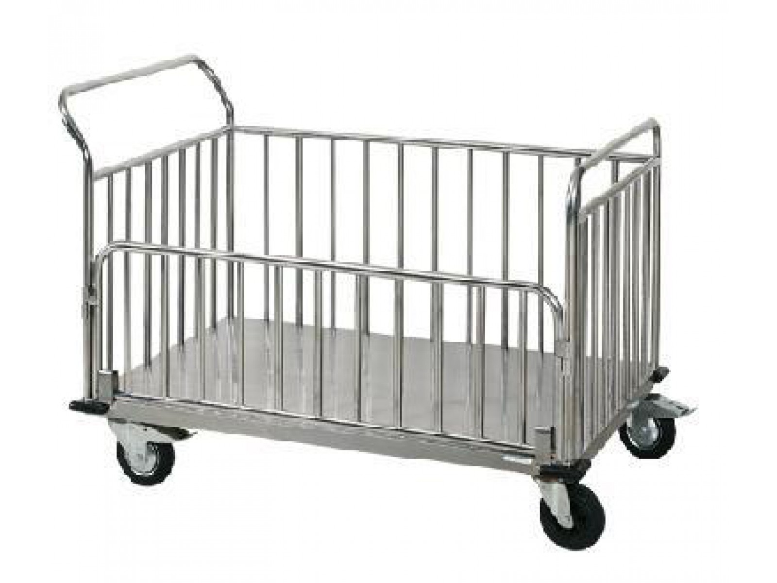 รถเข็นสแตนเลส แบบเปิด 1 ด้าน