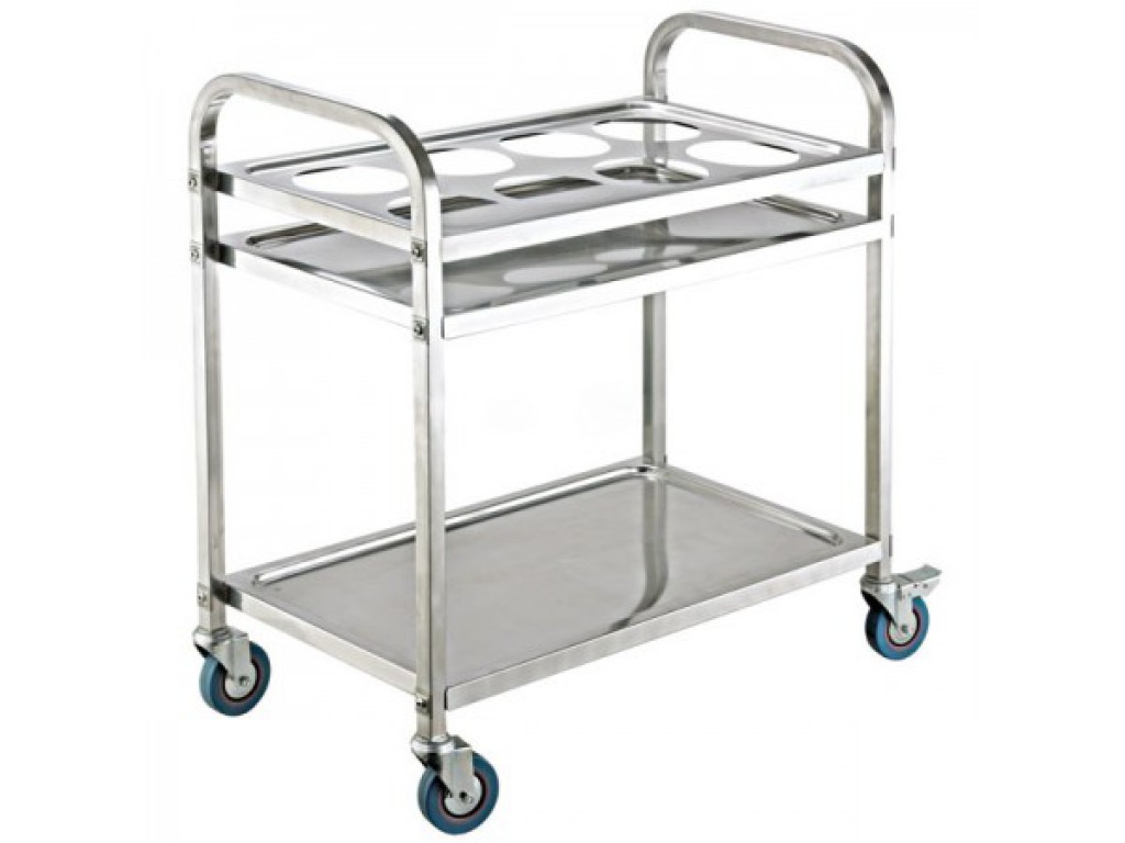 รถเข็นสัมภาระ สแตนเลส 304 แบบกรงนก (เล็ก)