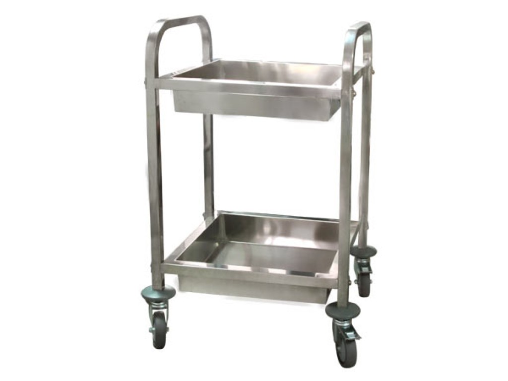 รถเข็นสแตนเลส แบบเปิด 1 ด้าน