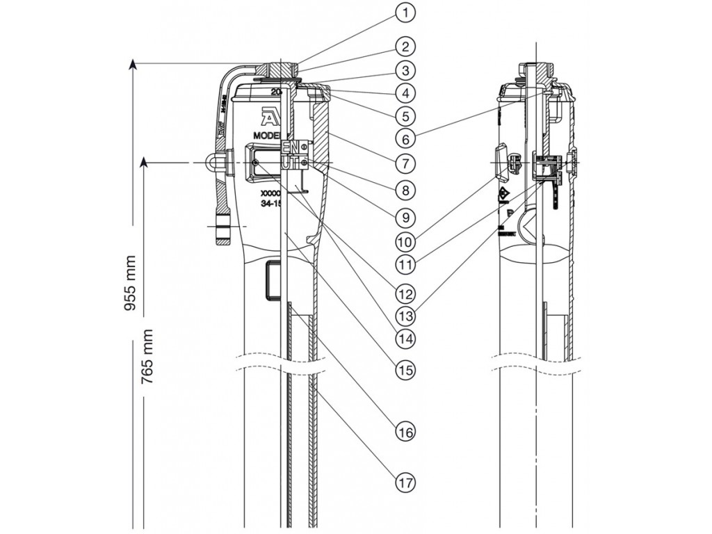Post indicator telescopic for 2-24 inch valves
