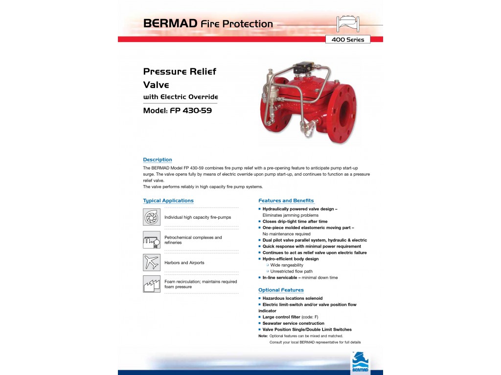 Bermad 430 Pressure Relief