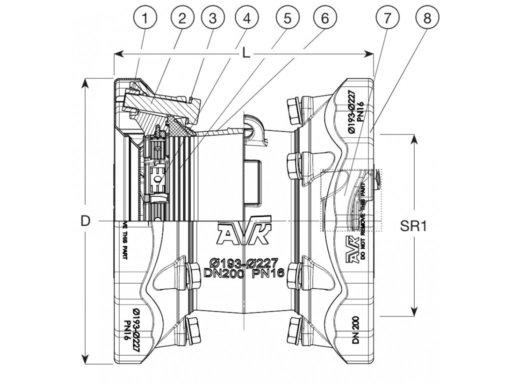 Supa Maxi Straight Coupling DN150