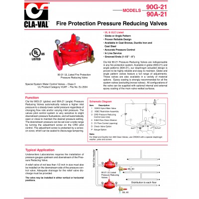 CLA-VAL Pressure Reducing 90A-21