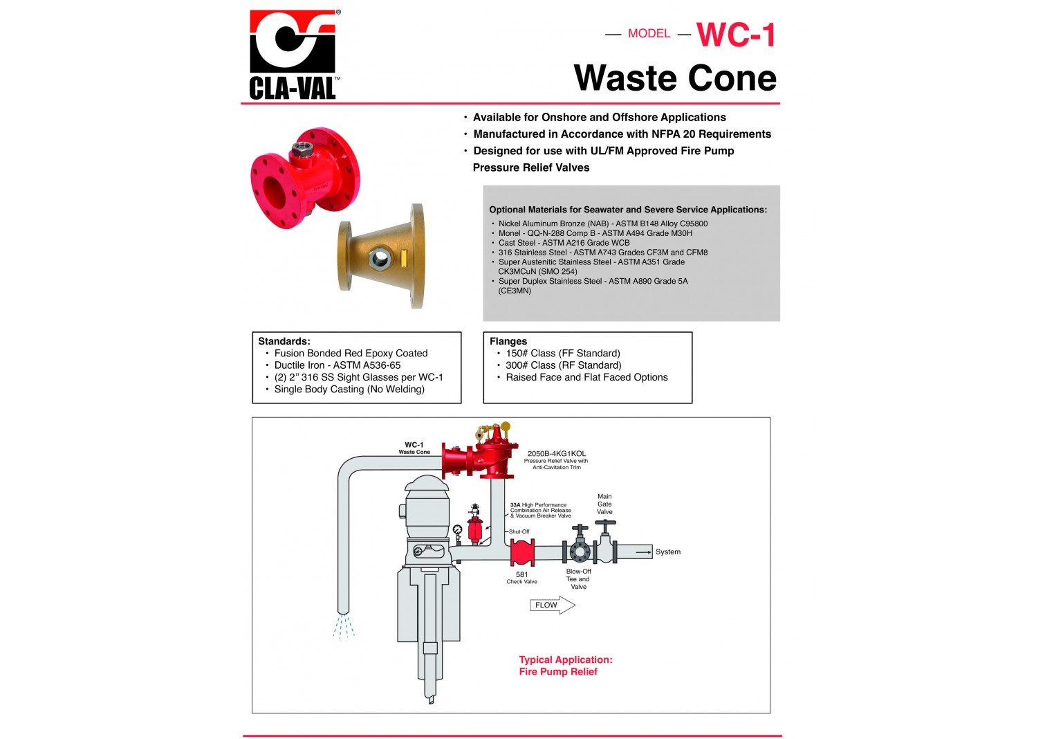WC-1 Waste Cone - Cla-Val