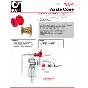 WC-1 Waste Cone - Cla-Val