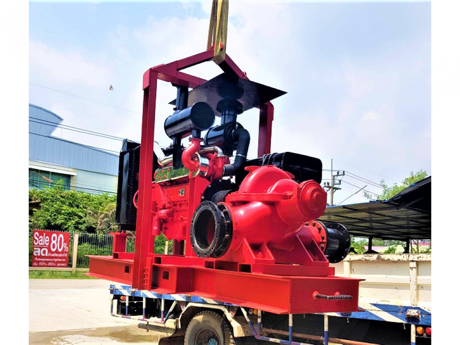 ปั๊มหอยโข่ง เครื่องยนต์ดีเซล 14 นิ้ว