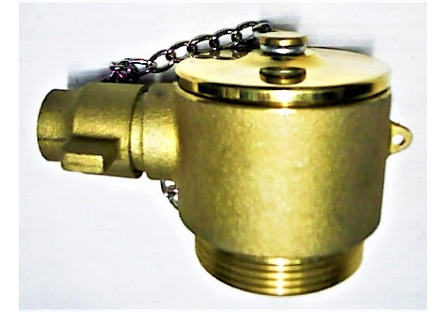 Brass QUICK COUPLING ADAPTOR WITH CAP CHAIN 2.5 inch.